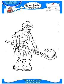 Çocuklar İçin Ekmek Boyama Sayfaları 